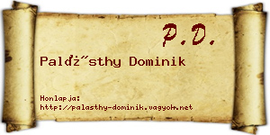 Palásthy Dominik névjegykártya